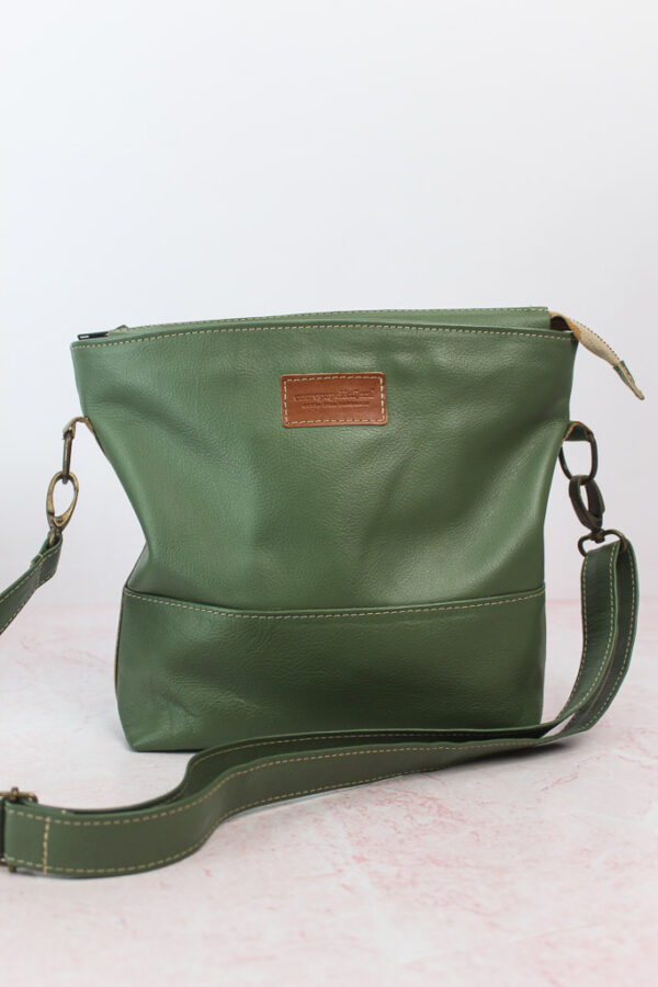 Bolso Cuero Papel & Tijera