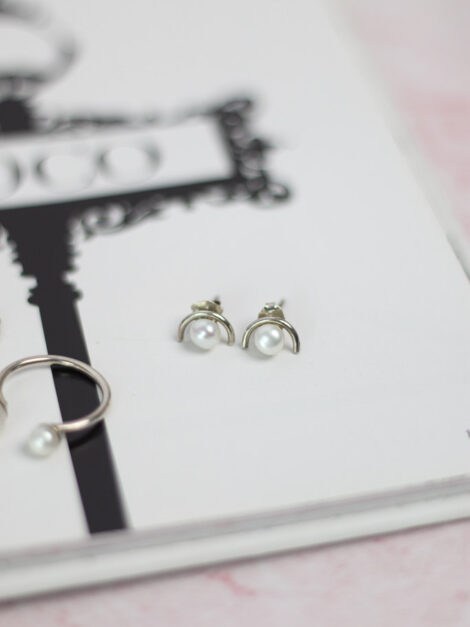 Juego de plata (aretes, collar y anillo) - Imagen 6