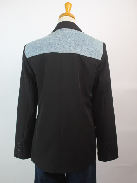 BLAZER BLACk & DENIM nuevo (talla small) - Imagen 5