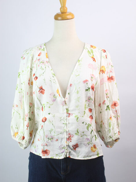 Blusa H&M linen blend (talla M)
