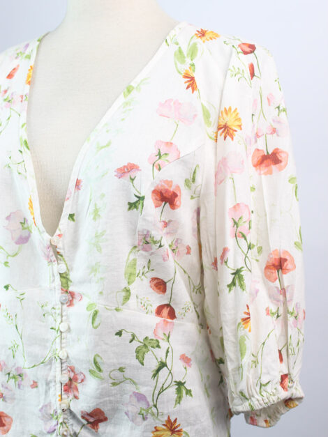 Blusa H&M linen blend (talla M) - Imagen 3