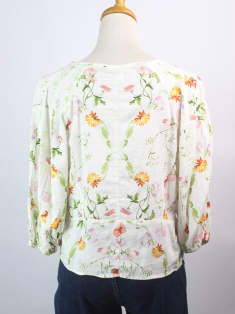 Blusa H&M linen blend (talla M) - Imagen 2
