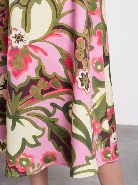 Max & Co midi skirt in floral print (talla small) - Imagen 3