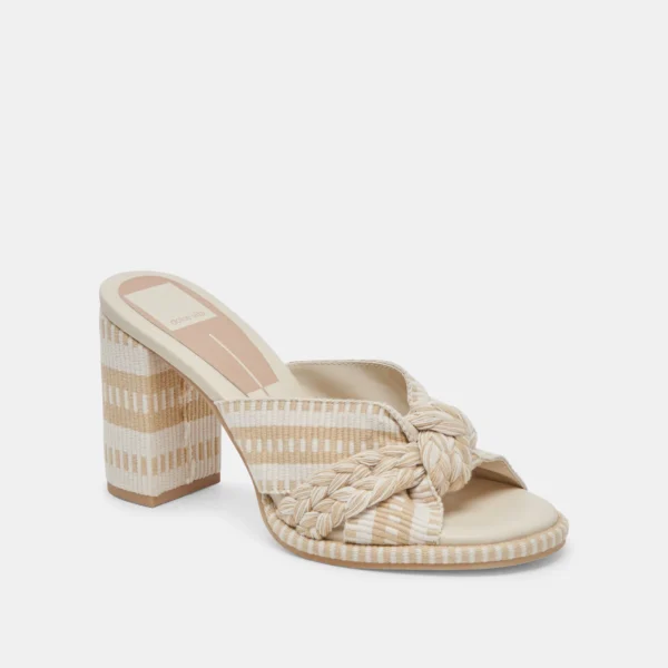Brilah Heels Natural Multi Woven (Nuevos talla 8,5)