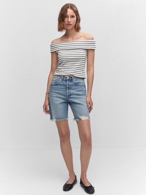 Off-the-shoulder Jersey Top MANGO (talla M parece S) - Imagen 3