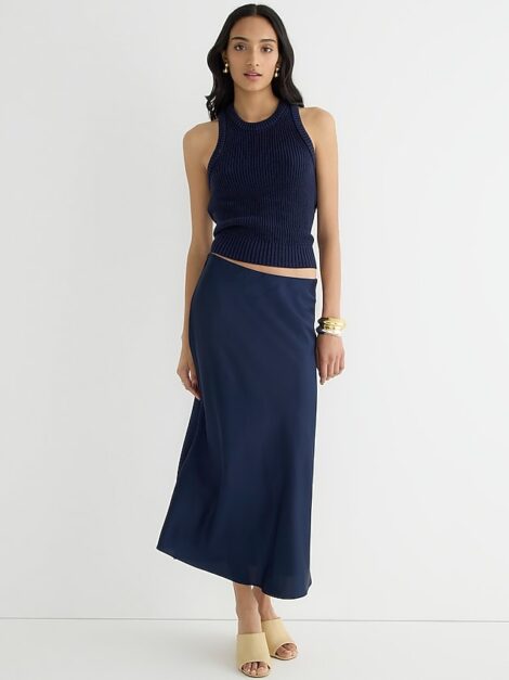 J. Crew Gwyneth Slip Skirt (talla L)