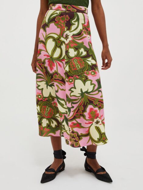 Max & Co midi skirt in floral print (talla small)