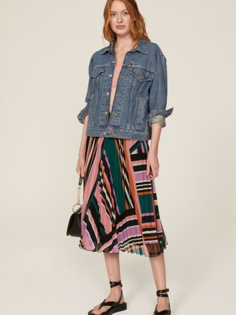 Ba&sh Pleated Mid-length Skirt (talla small)