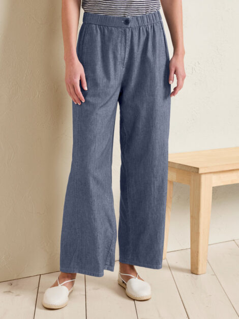 EILEEN FISHER Organic-Cotton Twill Pants (talla XS)