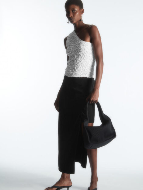 Quilted One Shoulder Tank Top Cos (talla small) - Imagen 2