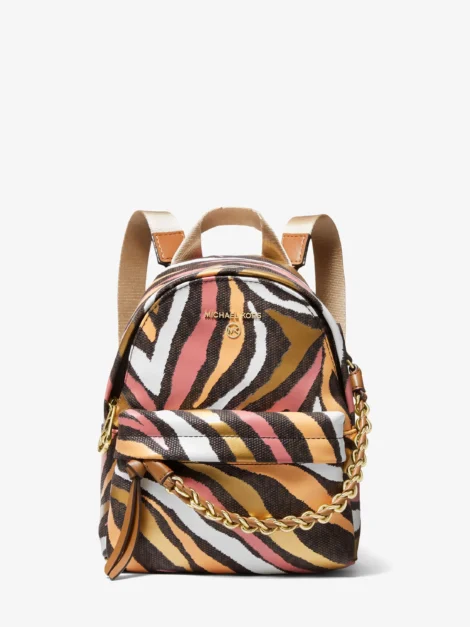 Slater Extra-Small Metallic Zebra Logo Convertible Backpack - Imagen 5