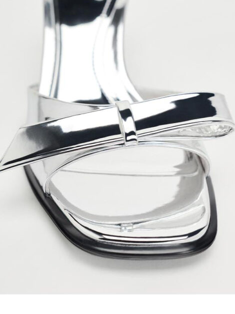 Zara Metallic heel Sandals (talla 36) - Imagen 6