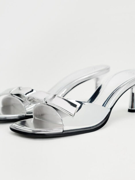 Zara Metallic heel Sandals (talla 36) - Imagen 2