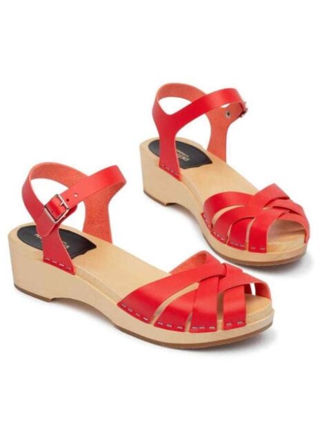SWEDISH HASBEENS SCHUHE MAGDALENA RED (Talla 8)