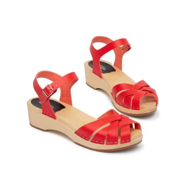 SWEDISH HASBEENS SCHUHE MAGDALENA RED (Talla 8)
