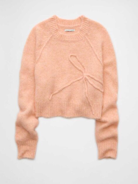 American Eagle Crew Neck Bow Sweater nuevo (talla M) - Imagen 7