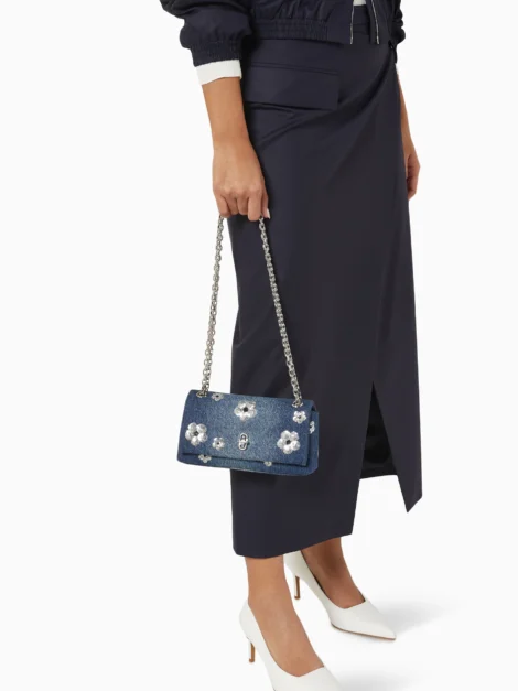 Marc Jacobs THE SEQUIN DAISY DENIM DUAL CHAIN MINI BAG - Imagen 15