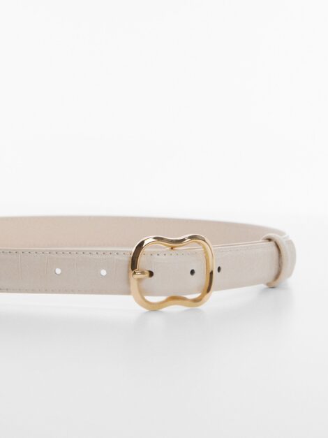 Crocodile-effect belt MANGO (talla small) - Imagen 4