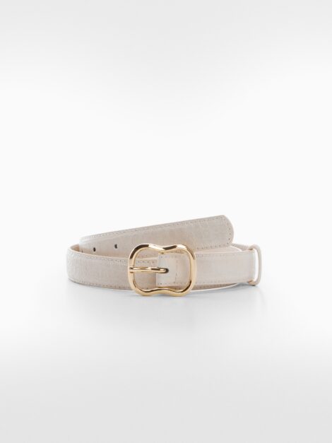 Crocodile-effect belt MANGO (talla small) - Imagen 3