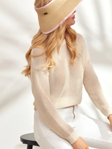 Tropical Trim Wrap Around Visor Hat - Sun 'N' Sand Hats - Pink - Imagen 3