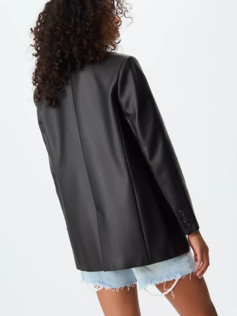 Regular fit leather effect blazer Stradivarius (talla Small) - Imagen 5
