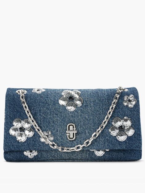 Marc Jacobs THE SEQUIN DAISY DENIM DUAL CHAIN MINI BAG - Imagen 16