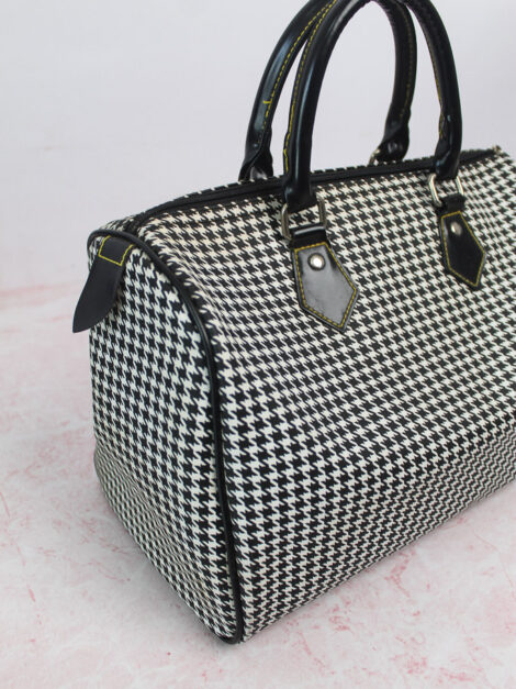 Houndstooth Vegan Leather Handbag - Imagen 4