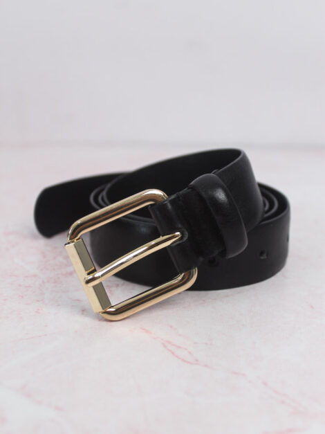 Cinturon piel hebilla cuadrada Zara (talla small) - Imagen 4