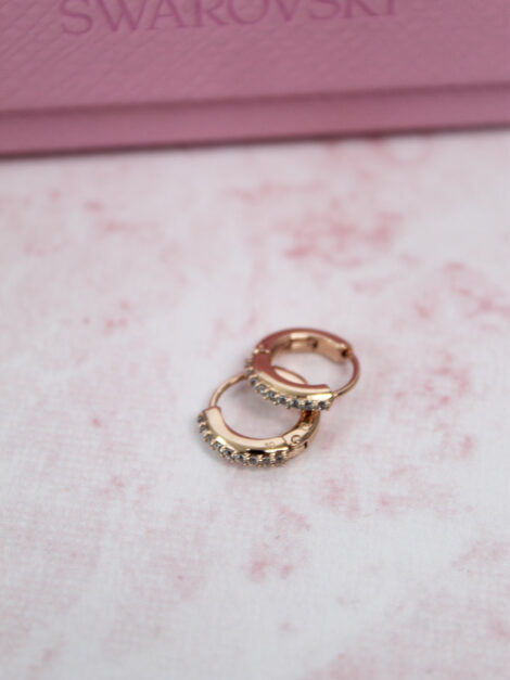 Matrix hoop earrings Round cut SWAROVSKI - Imagen 6