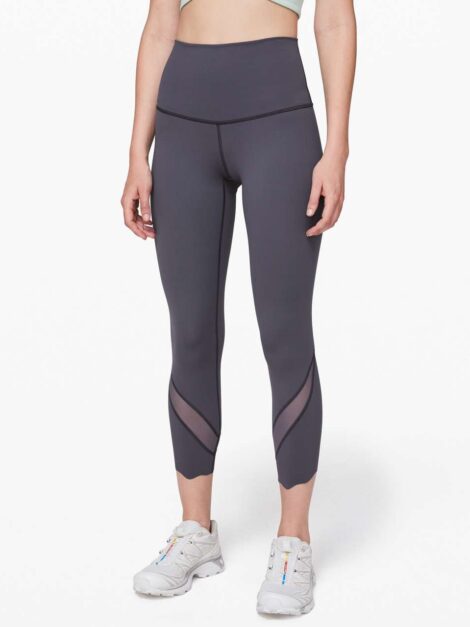 Lululemon Wunder Under Crop II *Roll Down Scallop Full-On Luxtreme 24" (talla 6)