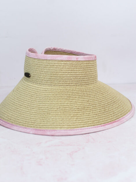 Tropical Trim Wrap Around Visor Hat - Sun 'N' Sand Hats - Pink - Imagen 4