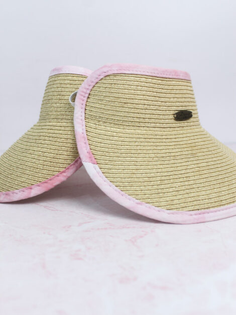 Tropical Trim Wrap Around Visor Hat - Sun 'N' Sand Hats - Pink - Imagen 7