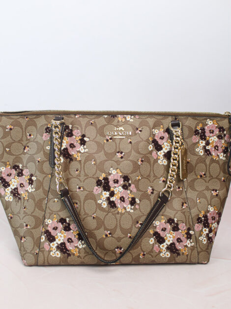 Coach Tote Signature Canvas with floral