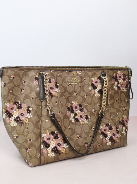 Coach Tote Signature Canvas with floral - Imagen 7