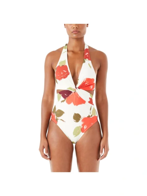 Kate Spade Knotted Halter One Piece Swimsuit nuevo (talla small)
