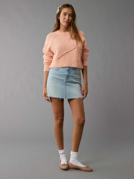American Eagle Crew Neck Bow Sweater nuevo (talla M) - Imagen 2