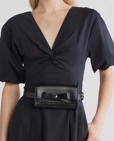 Kate Spade Bow Belt Bag in Black