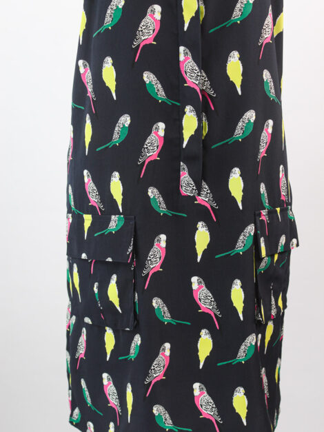 Banana Republic navy parakeet patterned dress (Talla 6) - Imagen 4