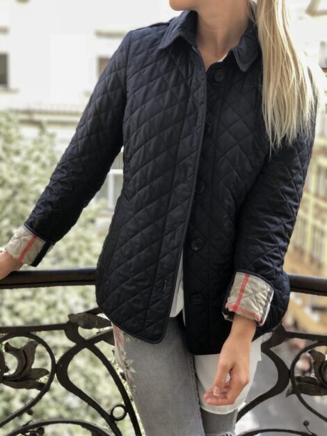 BURBERRY Brit Quilted Jacket Dark Blue (talla small) - Imagen 6