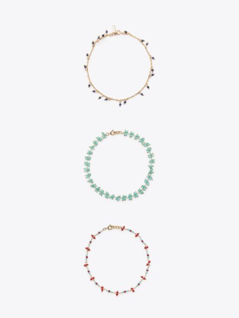PACK 3 PULSERAS TOBILLERAS ABALORIOS ZARA nuevas - Imagen 6
