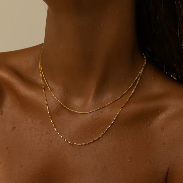 Pevla Double Chain Necklace Ellie Vail