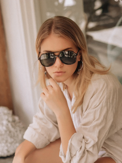 SOJOS Retro Polarized Aviator Sunglasses