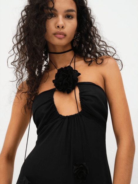 For Love & Lemons Halter Maxi Dress nuevo (talla L pequeño) - Imagen 11