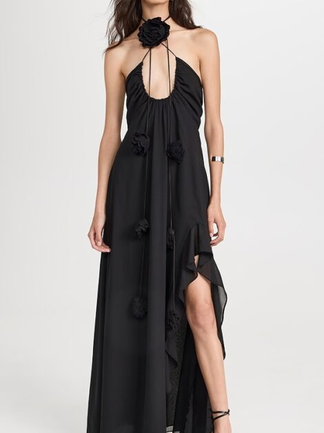 For Love & Lemons Halter Maxi Dress nuevo (talla L pequeño) - Imagen 9