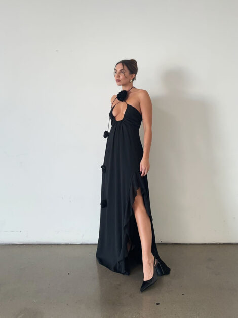 For Love & Lemons Halter Maxi Dress nuevo (talla L pequeño) - Imagen 5