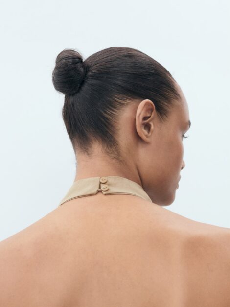 MANGO Lyocell top with draped neck nuevo (talla M) - Imagen 4