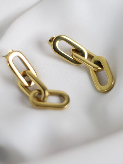 Ellie Vail Gage Oversized Link Earring - Imagen 3