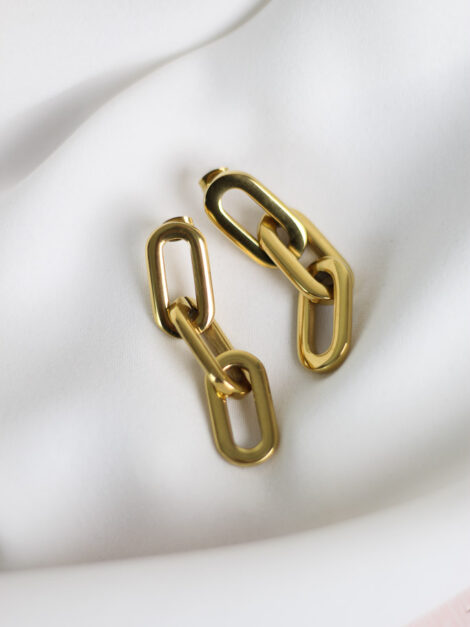 Ellie Vail Gage Oversized Link Earring - Imagen 2