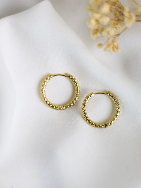 Box Link Hoop Earring Ellie Vail - Imagen 5