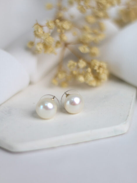 Aretes perlas sintetica